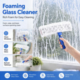 ITTAHO Squeegee and Microfiber Scrubber Combo for Window,Car Windshield,Shower Glass Door Cleaning-Swivel Style(Extension Pole Sold Separately)