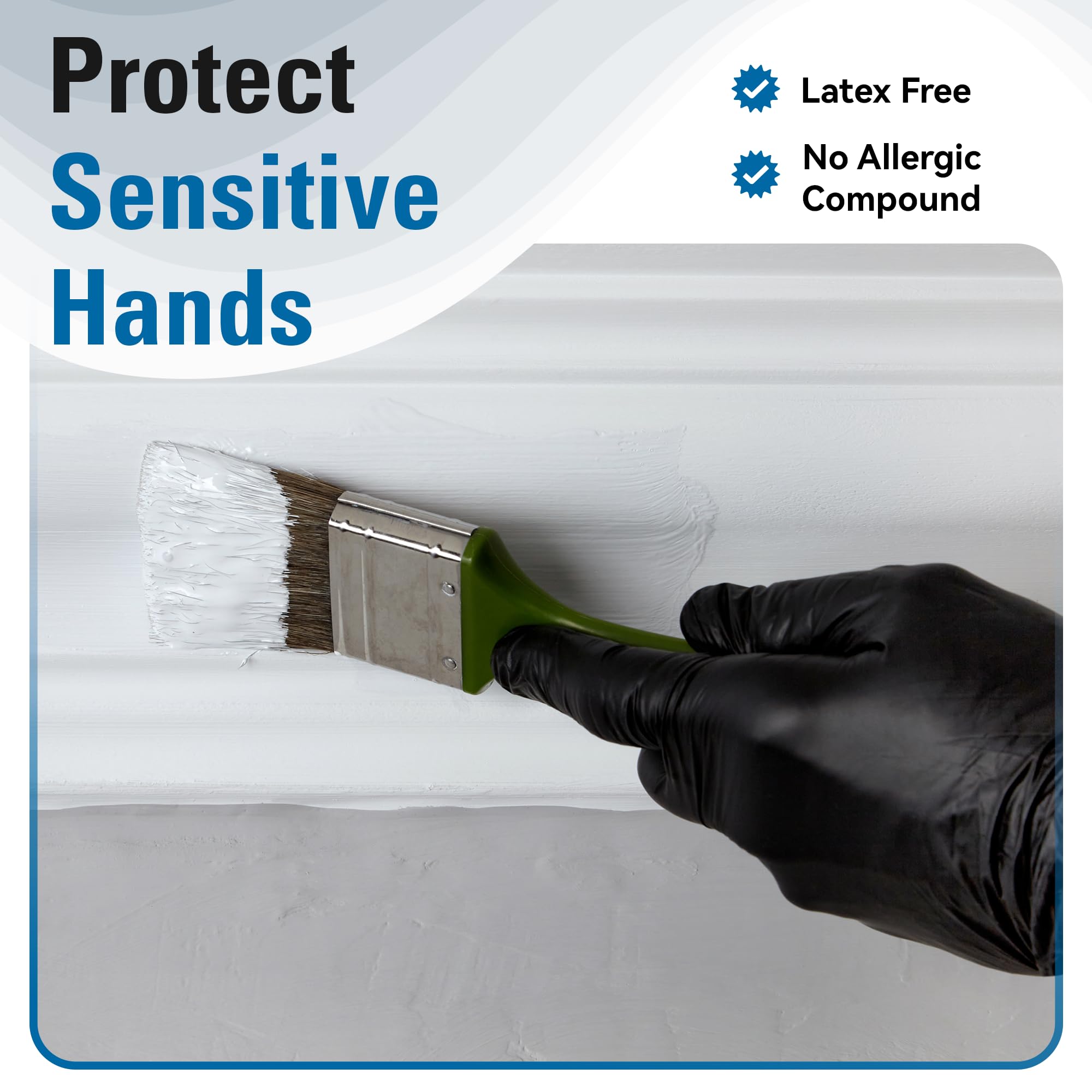 SWIFTLITE Disposable Nitrile Gloves Black, Food Safe Rubber Gloves Latex-Free Powder-Free for Cooking Food Prep Kitchen Clean (Medium, 100)