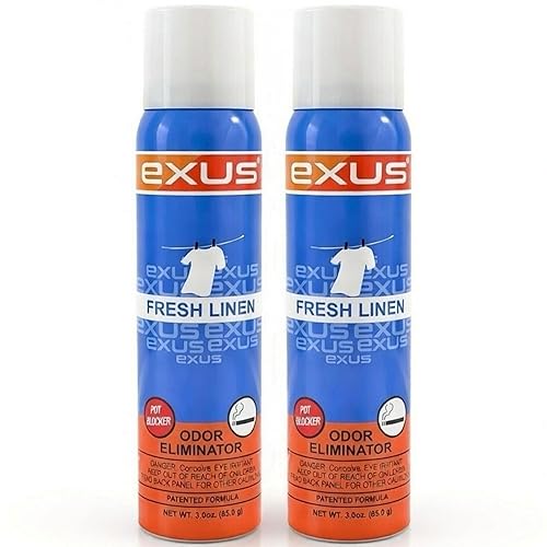 Exus Odor Eliminator & Air Freshener Spray 3.0 Oz. (Fresh Linen 2 Pack)