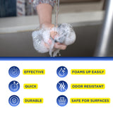 Mighty Mesh Pro Steel Mesh Cloths (8 Pack) with MagnaGrip Magnetic Storage | Powerful, Non-Scratch Kitchen Scrubber | Easy-Clean, Odor-Resistant