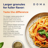 DOMA Semolina Flour 3.08lb (2x1.54lb) - Larger Granules Better Hold Sauces & Seasonings, Non-GMO, for Pizza, Pasta, Porridge, Bread, Pudding