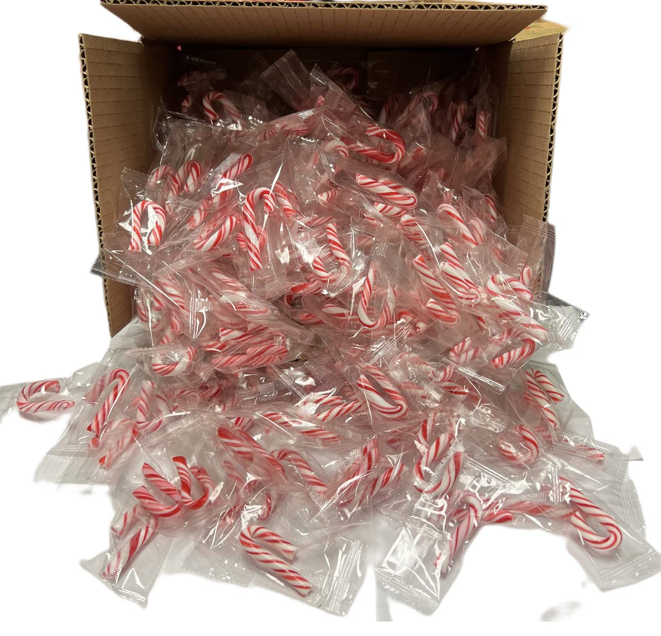 CandyRific | (REAL PEPPERMINT) | Mini Candy Canes (396 Individually Wrapped Candies) Bulk Christmas Candy | Bundled With Free SameDay Shippers FUN