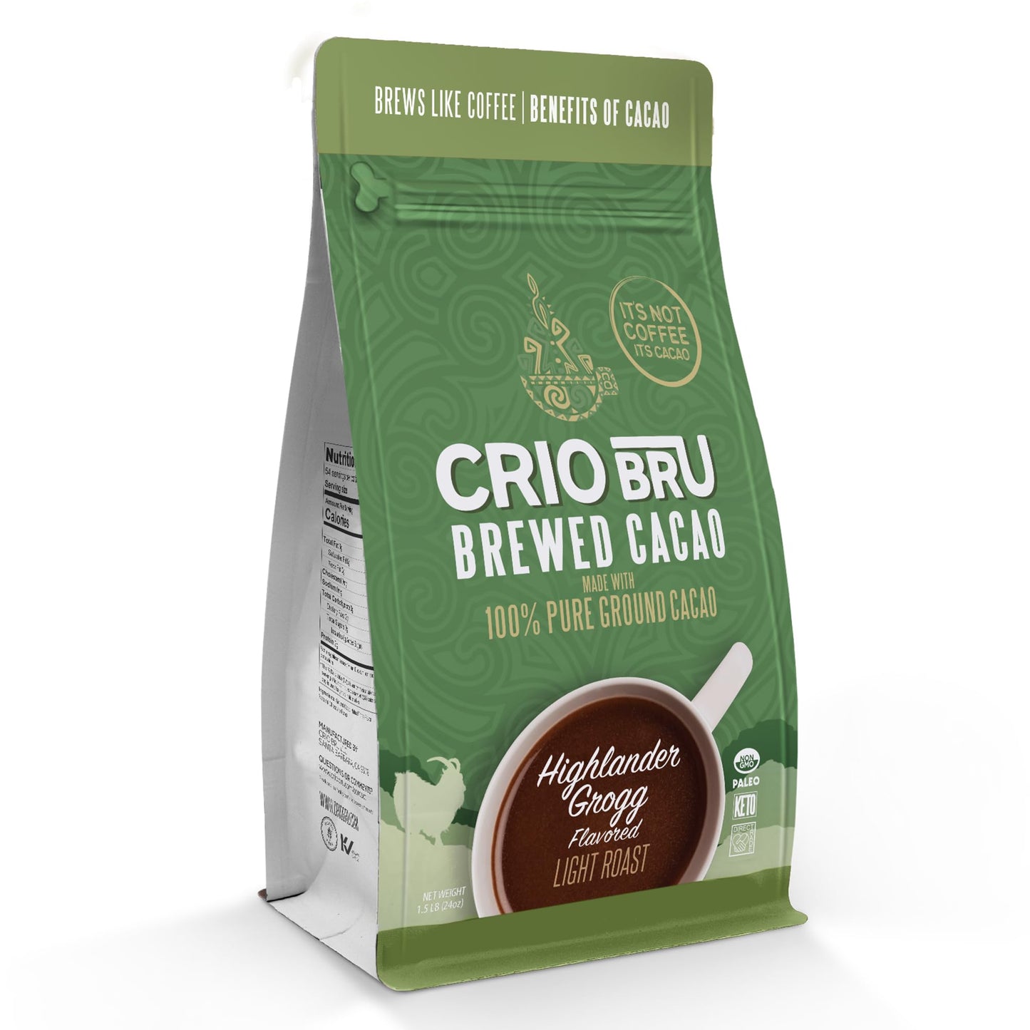 Crio Bru Highlander Grogg Roast Brewed Cacao Drink, 1.5lb