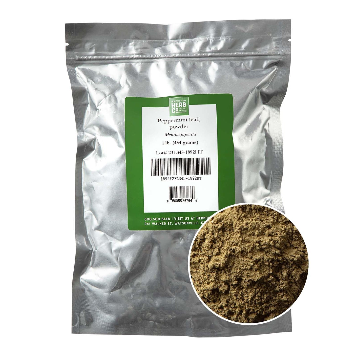 Peppermint Leaf Powder, by Herb Co, Mentha Piperita, Brandy Mint, from the United States, for Dental Products, Face & Body Products, Cosmetics, Baking