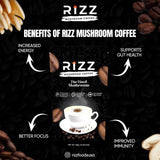 Rizz Mushroom Coffee, 6 Adaptogenic Mushrooms and MCT Oil, Instant Coffee for Better Energy