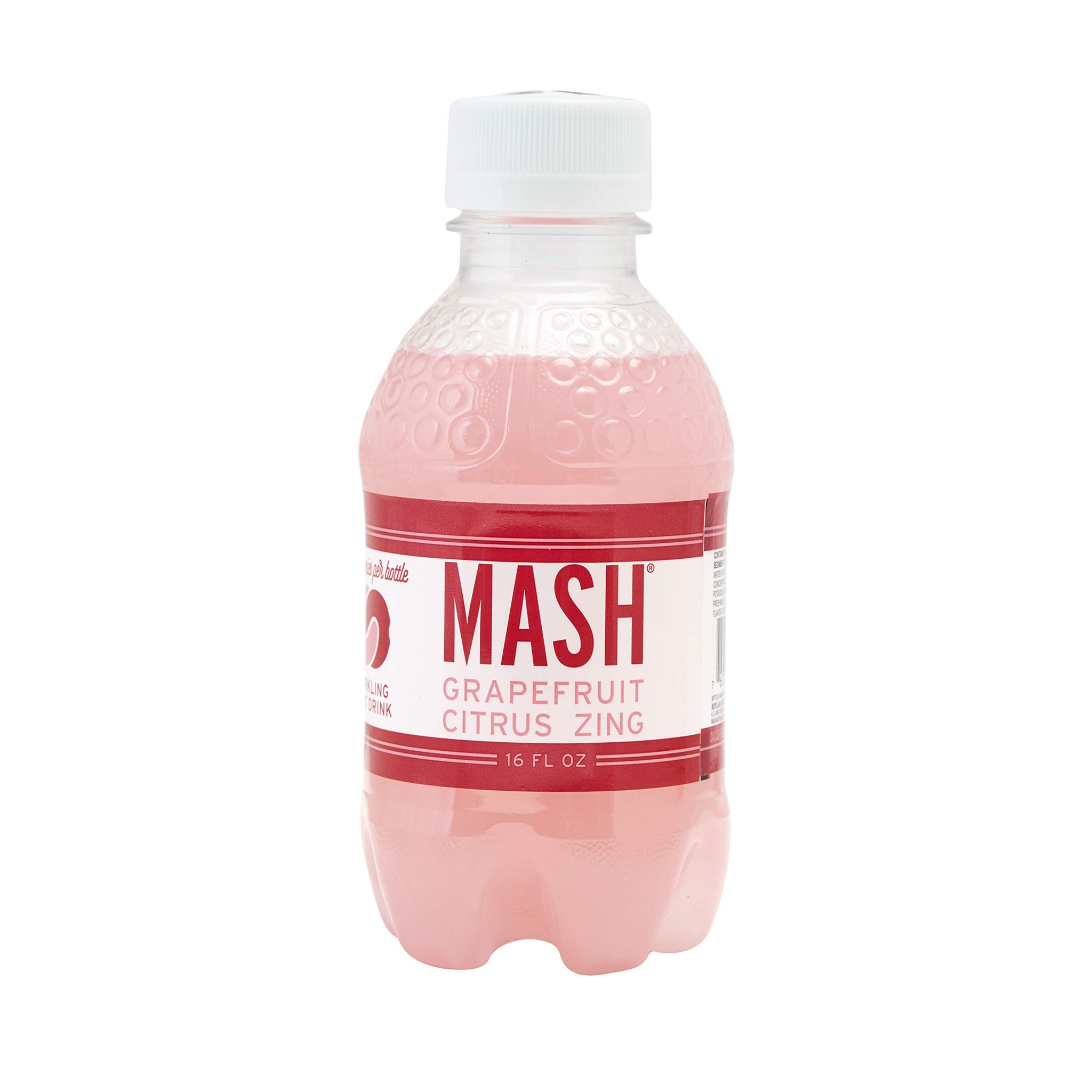 Boylan Bottling MASH Great Tasting Grapefruit Citrus Zing - Lightly Carbonated Fruit Drink - Low Calorie & No Sugar - Made With All Natural Pure Cane