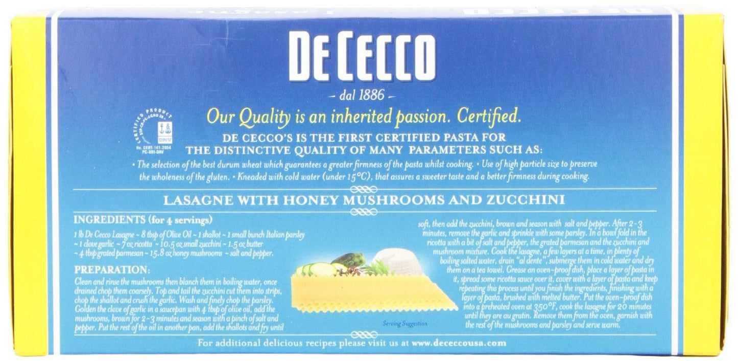 De Cecco Pasta Lasagne