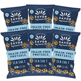 Savor by Suzie Gluten-Free Pretzels - Non-GMO, Grain Free, Vegan, Paleo, Keto & Nut-Free Pretzel Snack Packs, Low Carb, Clean Ingredients - Sea Salt