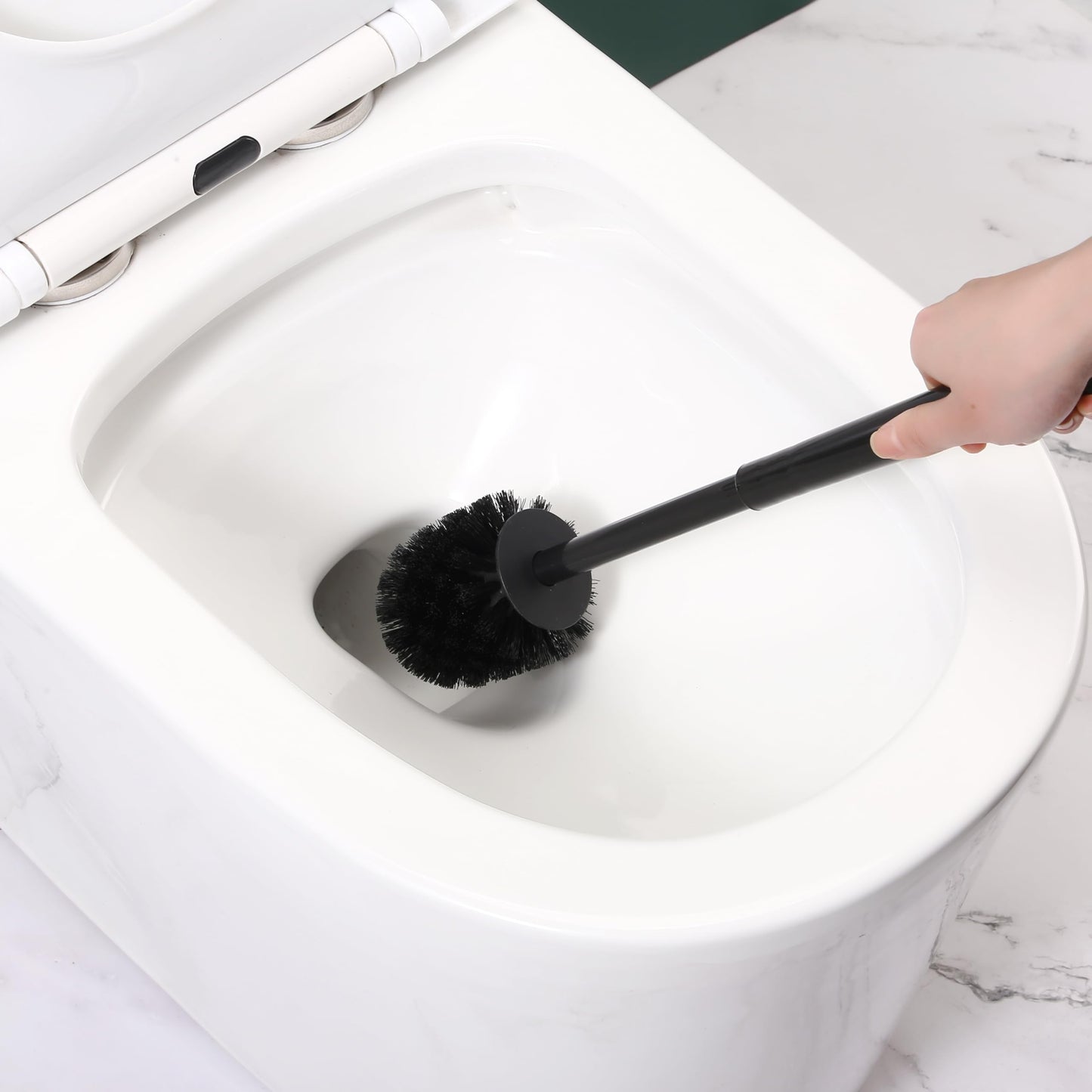 ToiletBuddies Toilet Brush & Plunger Set - Toilet Bowl Brush and Holder, 2 in 1 Bristle Toilet Brush & Plunger Set for Bathroom