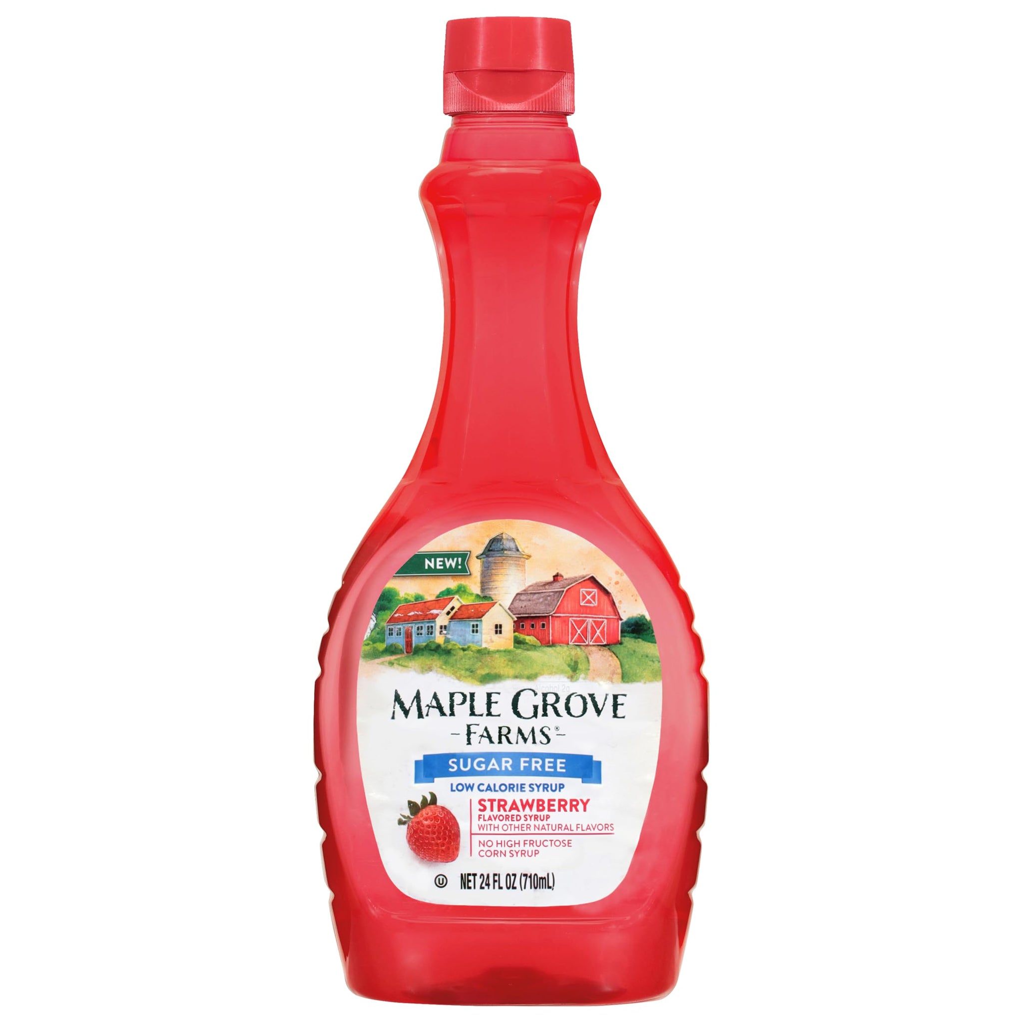 Maple Grove Farms Sugar-Free Strawberry-Flavored Pancake Syrup, 24 Ounce