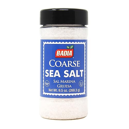 Badia Coarse Sea Salt, 9.5 oz - Natural Crystal Salt for Cooking, Grilling & Everyday Enhancement