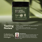 Fun Earth Matcha Mushroom Latte, Ceremonial Grade Matcha Blended with Lion’s Mane, Chaga and Cordyceps - Vanilla Strawberry Flavor for Smooth Energy