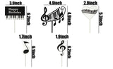 (5 pieces) Music Birthday Cake Decoration, Music Cake Topper, Musics Birthday Decoration Supplie