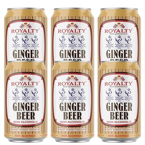 Royalty Non-Alcoholic Ginger Beer Can 11.15 Ounce, (Pack of 6)