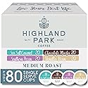 Highland Park Coffee Single Serve Coffee Pods Compatible with Keurig K Cup Brewers, Medium Roast, Flavored Variety, 80 Count