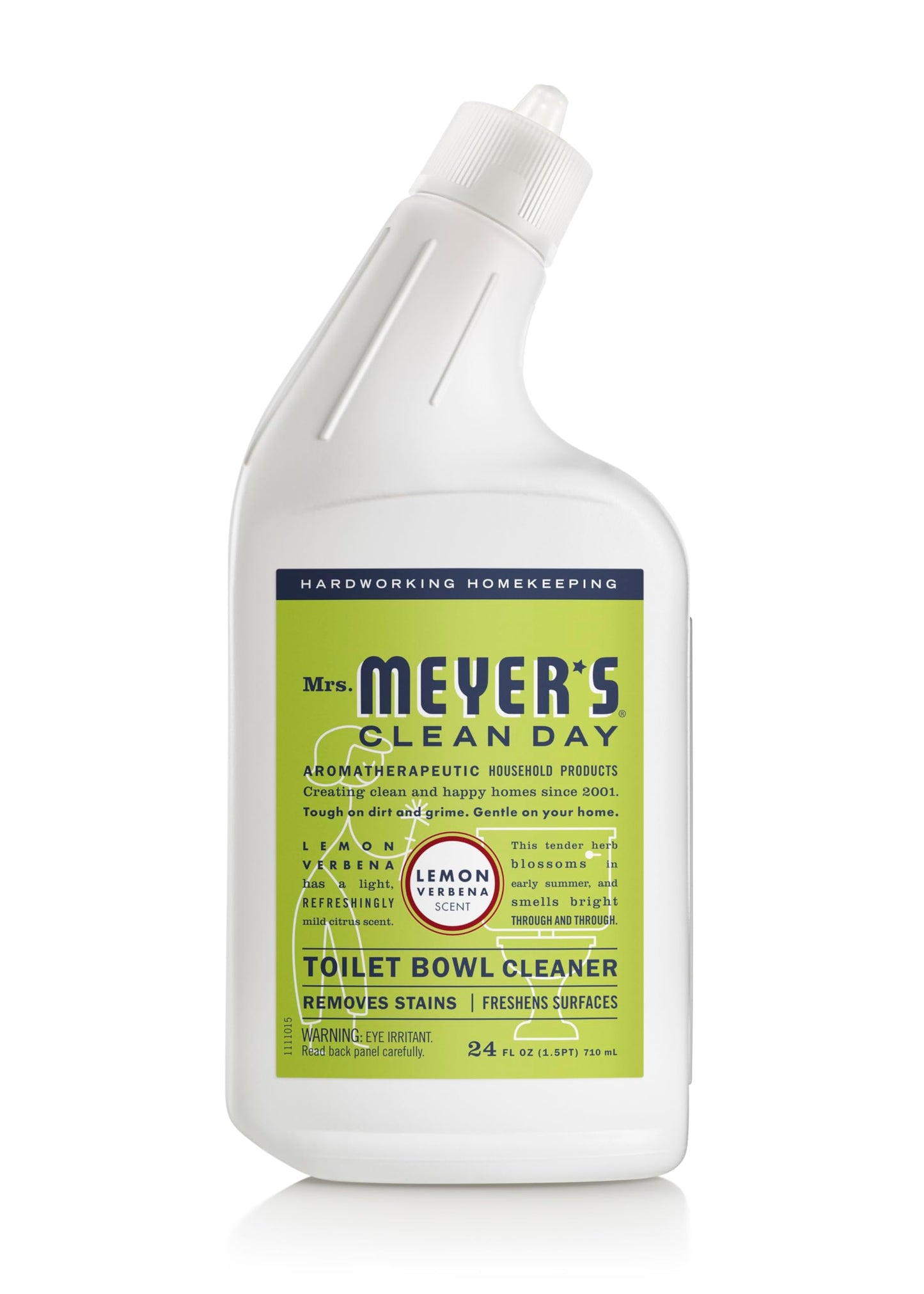 MRS. MEYER'S CLEAN DAY Liquid Toilet Bowl Cleaner, Stain Removing, Lemon Verbena, 24 oz