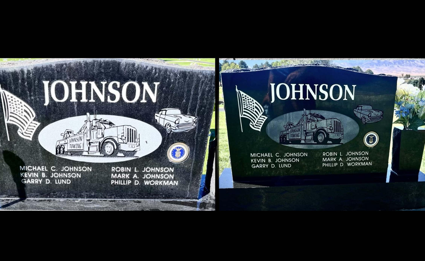 1111 TKO Headstone Cleaner - Safe, Powerful & Easy to Use - For Granite, Marble, Bronze, Concrete, Brick, Wood, Vinyl & More - Just Spray & Rinse