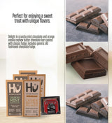 3x Hu Chocolate Crunchy Mint 2.1 oz and 2x Cashew Butter Milk Bar 2.1oz Bundle with Claeys Old Fashioned Chocolate Fudge 1.75 oz - Organic Vegan