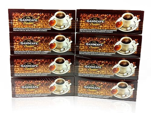 Gano Excel GanoCafe Classic Instant Black Healthy Coffee Ganoderma Lucidum Extract (1 Box = 30 sachets) (8x30)