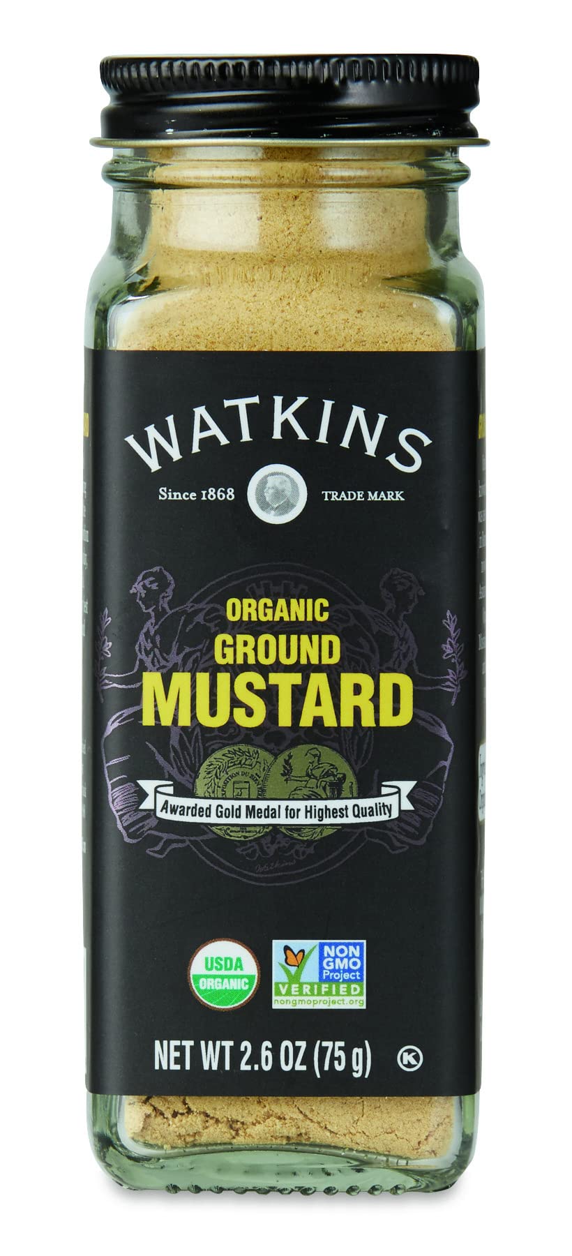 Watkins Gourmet Organic Spice Jar, Ground Mustard, 2.6 oz