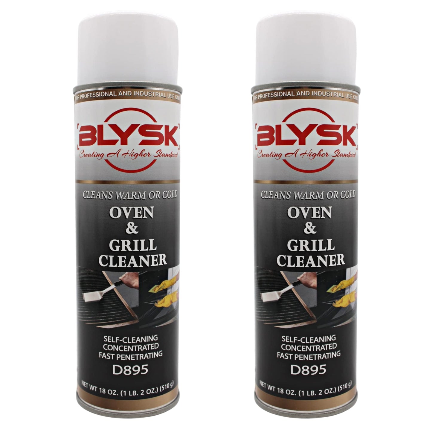 Blysk Oven & Grill Cleaner (2pack) heavy duty, fast penetrating, concentrated cleaner, oil & grease remover