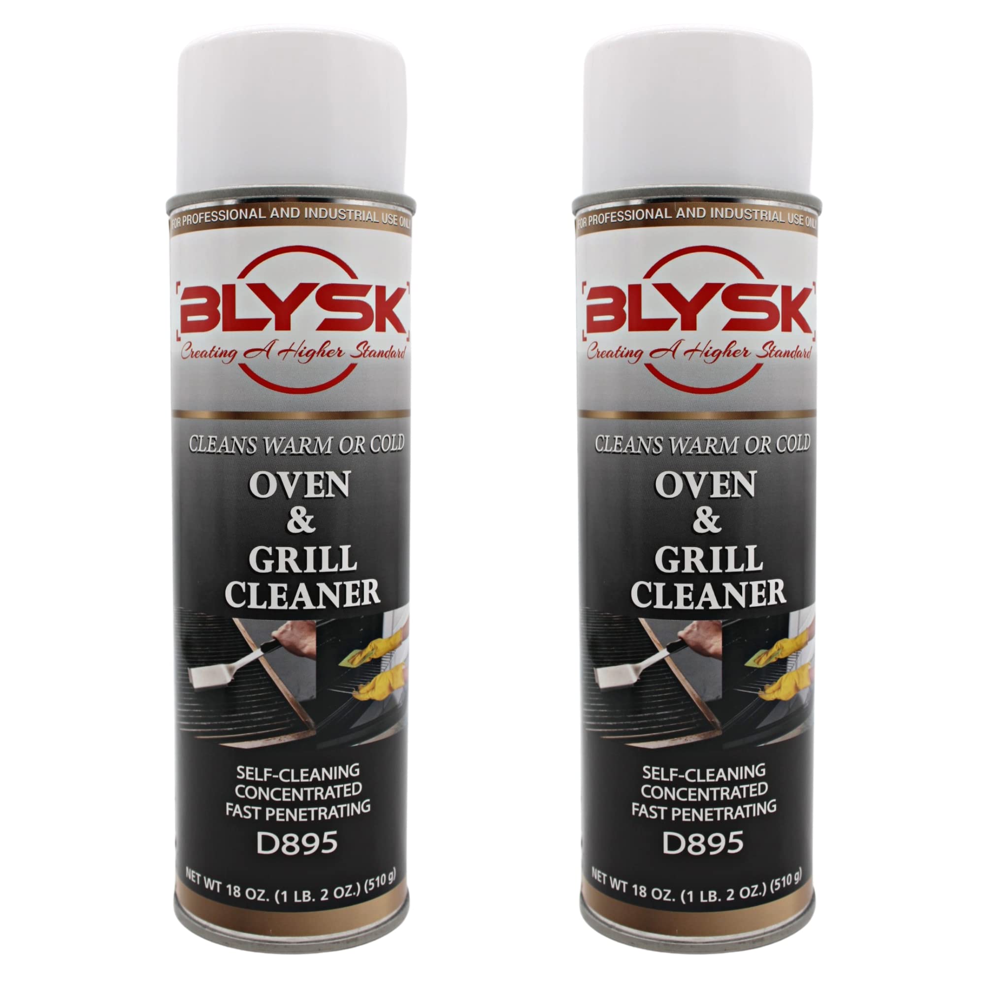 Blysk Oven & Grill Cleaner (2pack) heavy duty, fast penetrating, concentrated cleaner, oil & grease remover