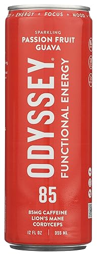 Odyssey Mushroom Elixir Passion Fruit Orange & Guava Sparkling Mushroom Elixir, 12 FZ