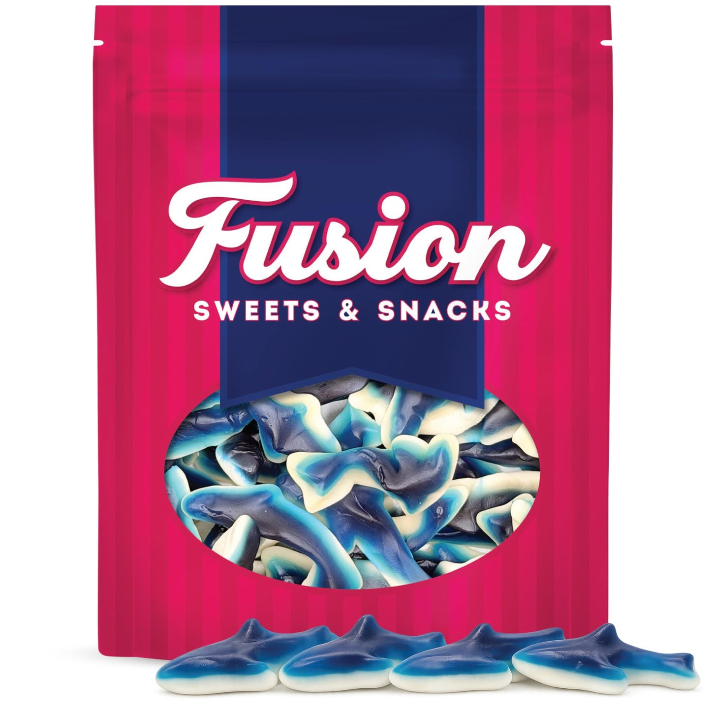 Blue Raspberry Gummy Sharks 1 Pound Bag Soft Chewy Shark Gummy Candy, Blue Candy Sharks for Parties, Ocean-Theme Snacks, Sour Gummies Lovers, and More