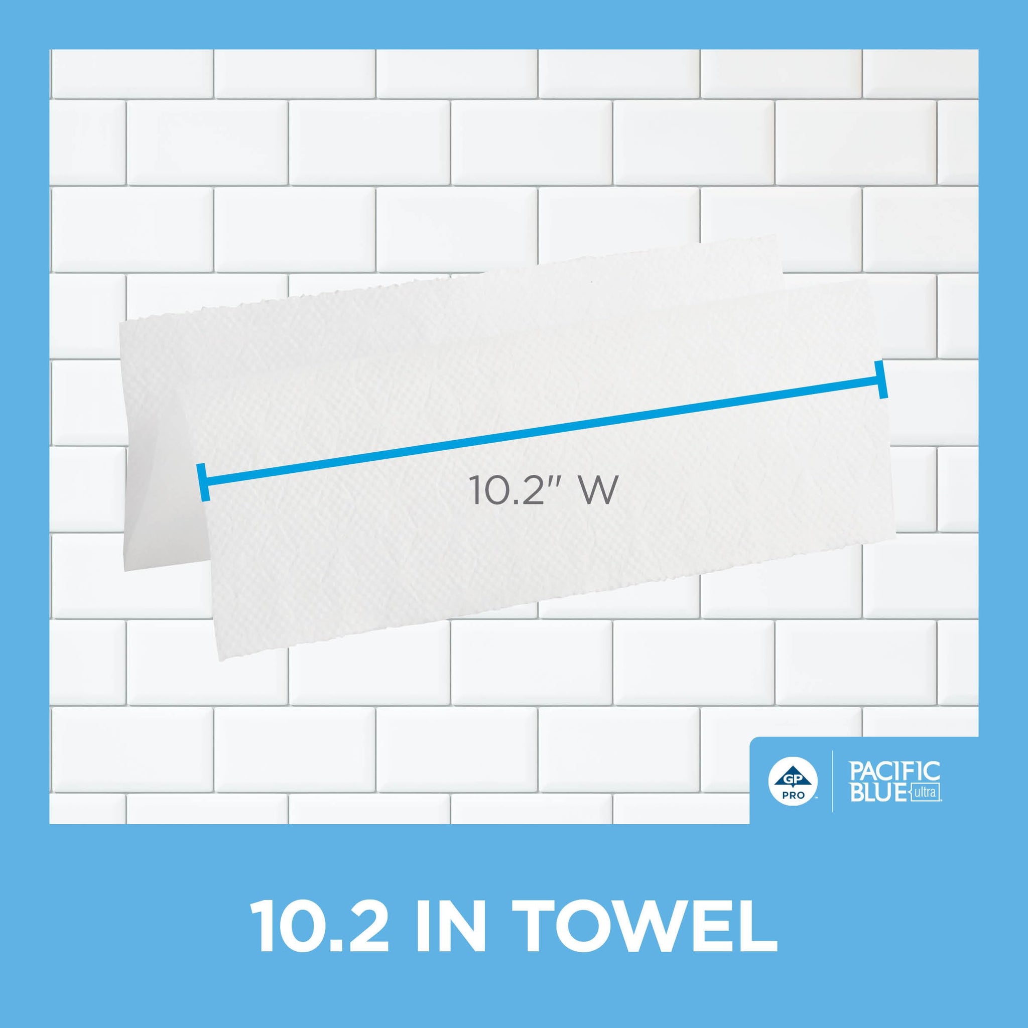 Pacific Blue Ultra Bigfold Recycled Paper Towels by GP PRO (Georgia-Pacific), 33587, 220 Paper Towels Per Pack, 10 Packs Per Case, White