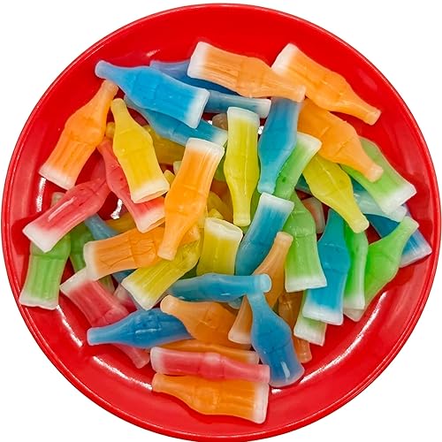 Wax Bottle Candy Drinks, Liquid Filled, Assorted Fruit Flavors, Retro 80s 90s Nostalgic Treats for Kids and Adults Bulk Candy for Parties, Candy