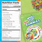 Whirly Pop Sour Gummies Candy - 7.5oz Resealable Bag (Pack of 1) - Lollipop Shape Rainbow Sour Gummy Candy with Mixed Fruit Flavors - Ideal Snack