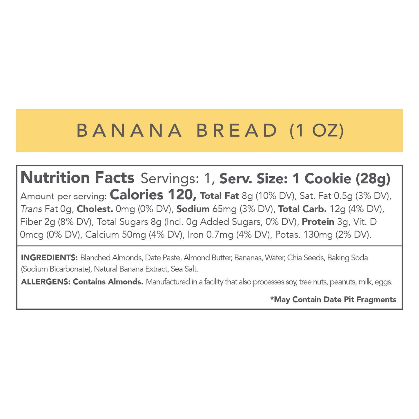 CompletEats - Gluten Free Cookies - Vegan, Non-GMO - 16 Cookies, 1oz ea - Simple Natural Ingredients - No Sugar Added, Nothing Artificial - Banana