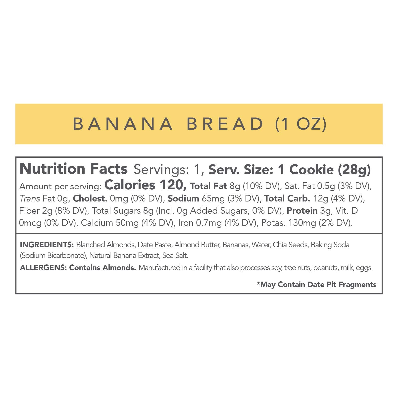 CompletEats - Gluten Free Cookies - Vegan, Non-GMO - 16 Cookies, 1oz ea - Simple Natural Ingredients - No Sugar Added, Nothing Artificial - Banana