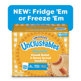 Smucker's Uncrustables Peanut Butter & Honey Spread Frozen Sandwiches, Individually Wrapped, 120 Count