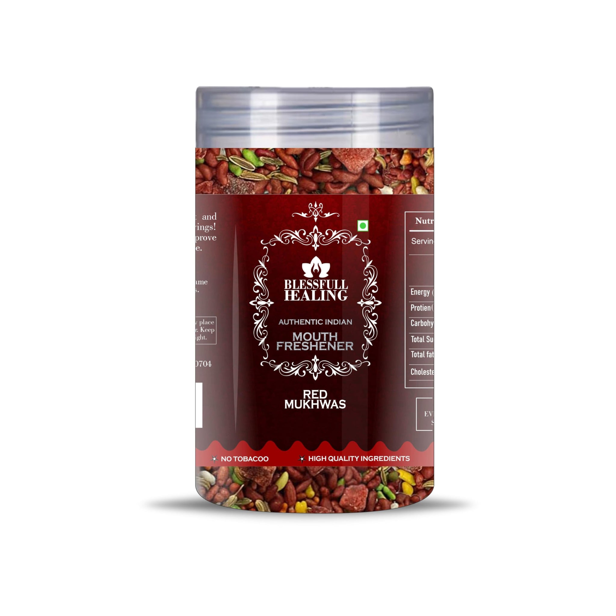 Blessfull Healing Red Mukhwas 5 Oz(Ounce) Airtight Container With Spoon