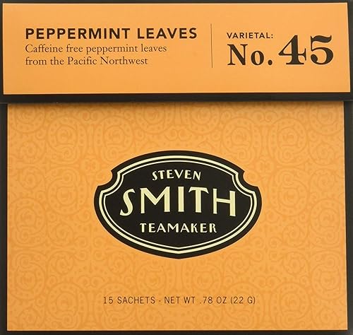 Steven Smith Teamaker - Herbal Infusions Tea Peppermint Leaves No. 45 - 15 Tea Bags Net WT .78 oz