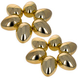 BestPysanky Set of 12 Very Shiny Golden Plastic Easter Eggs, 2.25 Inches