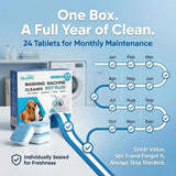 EKoBRIT Washing Machine Cleaner Tablets 24 Pack - Deep Cleaning Washer Descaler for Front Load & Top Load Machines, Septic Safe Washing Machine