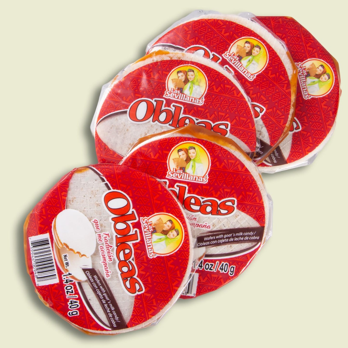 Obleas with Cajeta Family Display pack 20 pieces Las Sevillanas