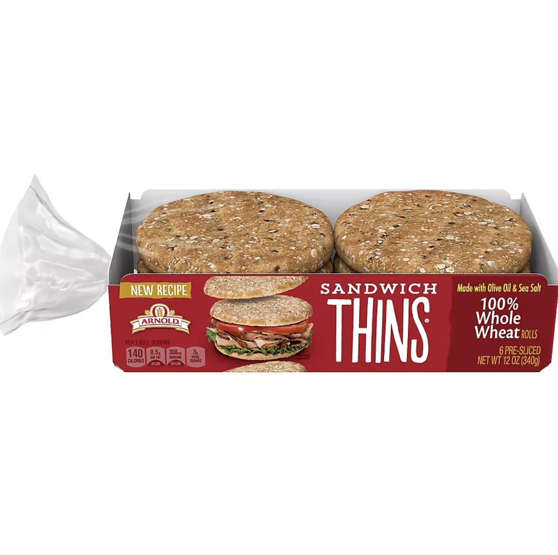 Arnold 100% Wheat Sandwich Thin, 6 ct. Valpa Products