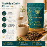Gut Balance Herbal Tea - Supports Overall Gut Microbiome Health & Occasional Bloating Support | After-Meal Digestive Comfort | Caffeine-Free Loose