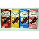 Choceur Chocolate Bar Crisp Four Flavors Combo Bundle 7.05oz 200g (Pack of Four)
