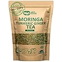 Moringa Tea with Turmeric and Ginger 8 oz, Boost Immunity, Aid in Digestion, Caffeine Free, One Tea with Multiple Benefits (Pack of 1)