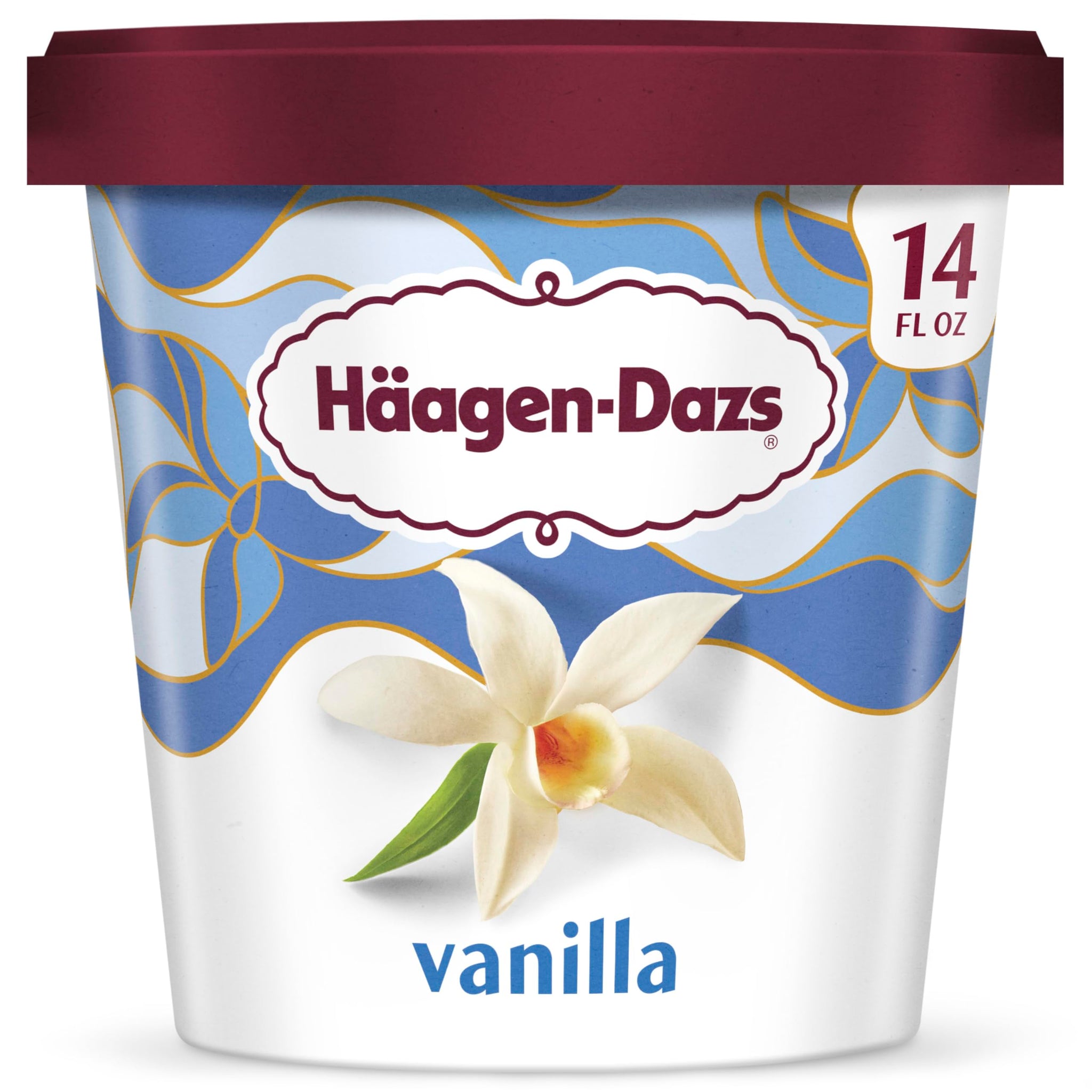 Haagen Dazs, Ice Cream Vanilla, 14 Ounce