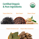 NEPAL TEA Organic Chai Tea Loose Leaf - Certified Organic Black Tea with Ginger, Cinnamon & Cardamom - Single Origin from a Family Farm in the