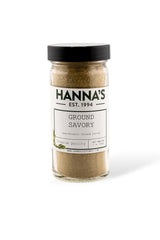 Hanna's Savory Ground, Premium Quality, 4 fl oz Glass Jar
