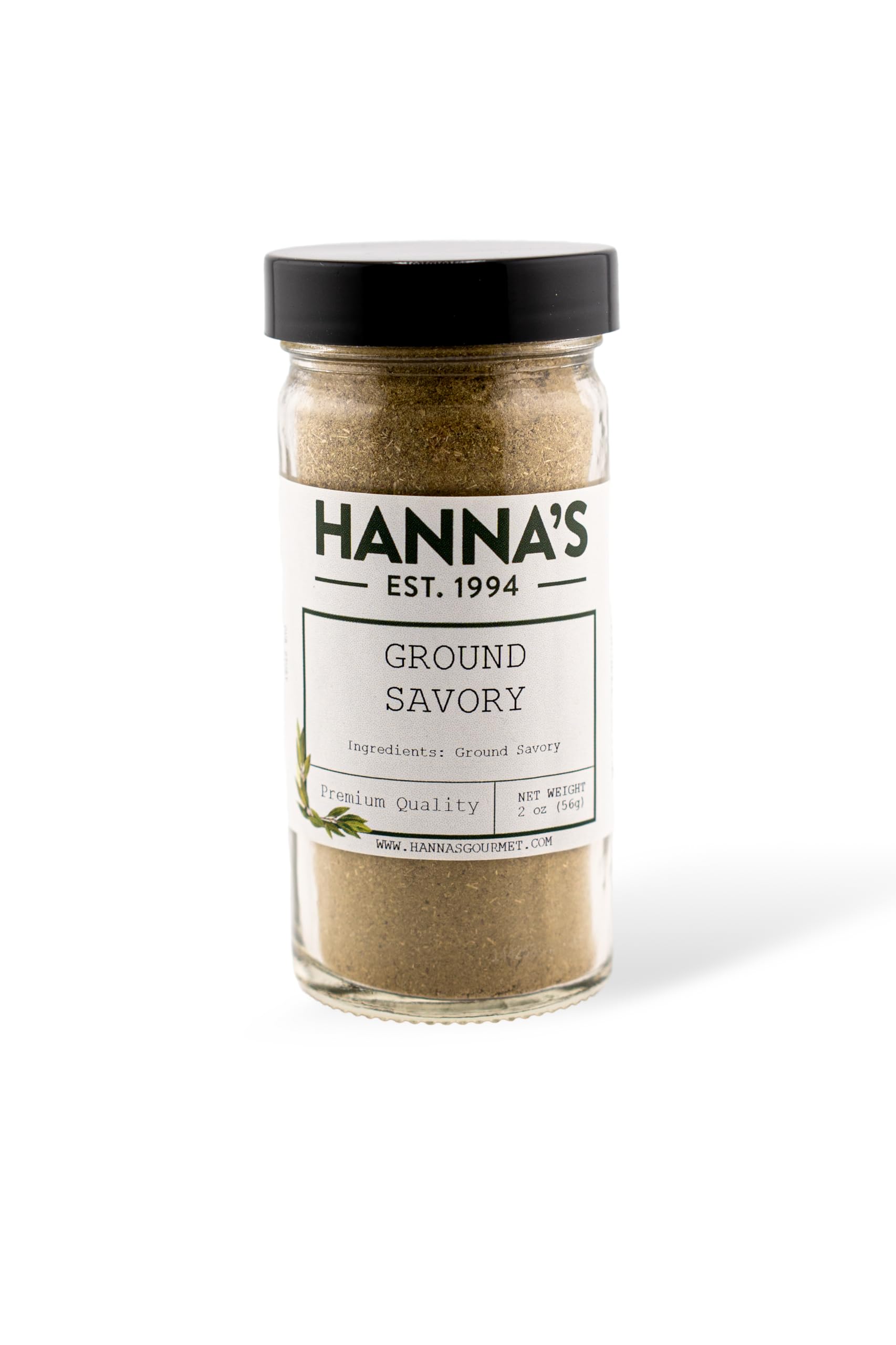 Hanna's Savory Ground, Premium Quality, 4 fl oz Glass Jar
