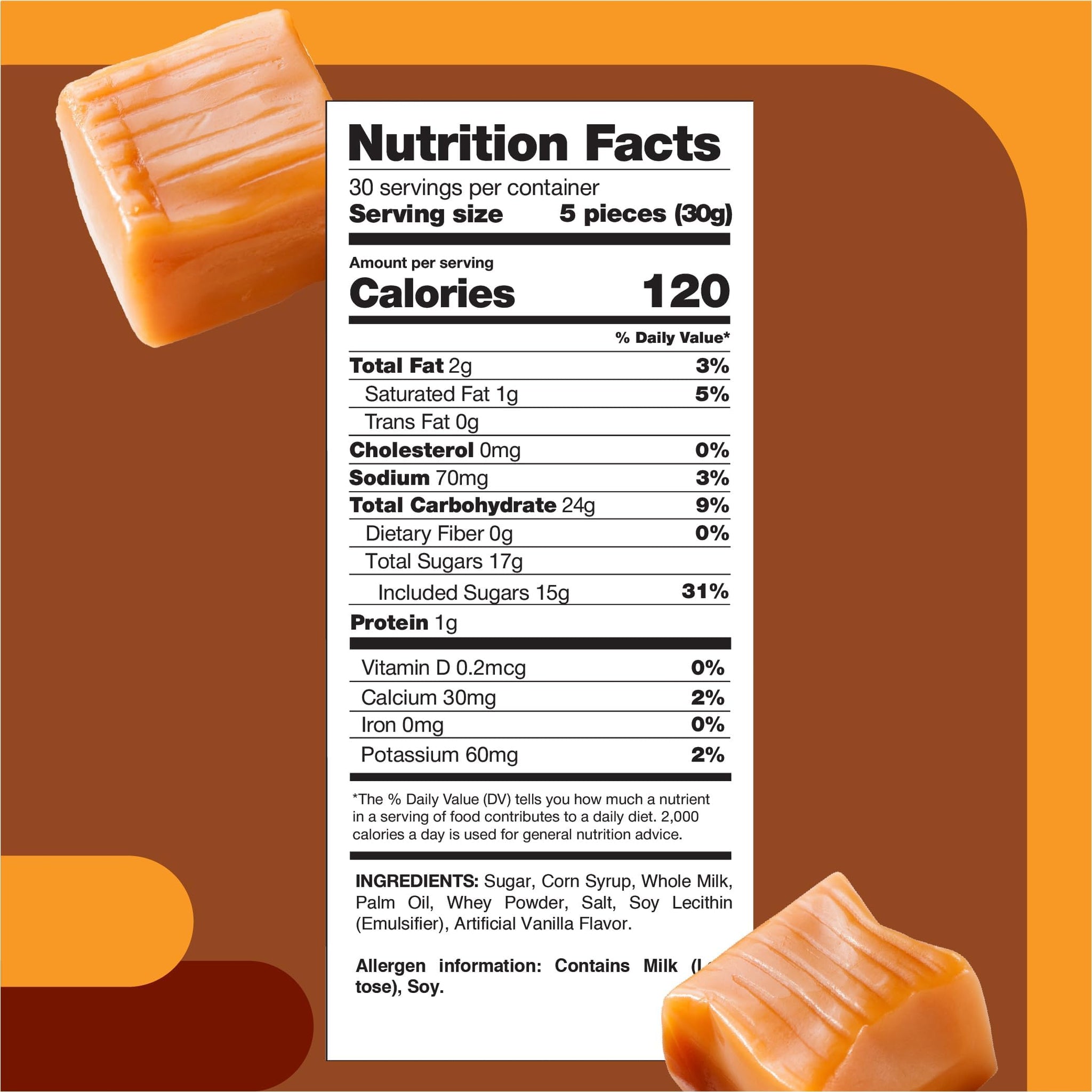 Caramel Cubes Candy - 2 Pound Pack (150 Count) - Individually Wrapped Caramels for Parties, Candy Bowls, Baking, and Gift Bags - Classic Squares