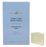 Bath & Body Works Sundrenched Linen Fabric Care Dryer Sheets - Box of 40 sheets - with a Natural Oats Sample Soap