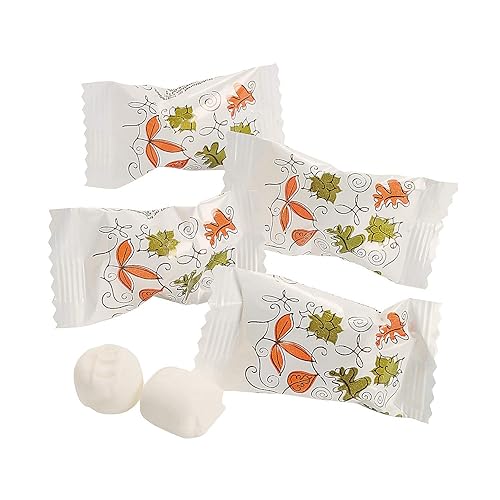Fun Express Fall Leaves Thanksgiving Buttermints Individually Wrapped - Premium Butter Mints Bulk 108 Count | Autumn Candy for Dinner Parties